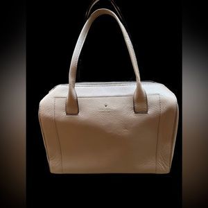 Kate Spade Cream Leather Tote Bag